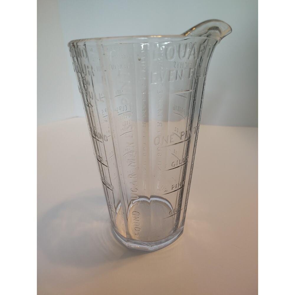 Vintage EAPG Silver's 7.5" Tall Glass Measuring Jar - Brooklyn